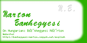 marton banhegyesi business card